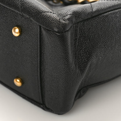 Chanel Caviar Quilted Small Shopping Tote Black 9 of 10