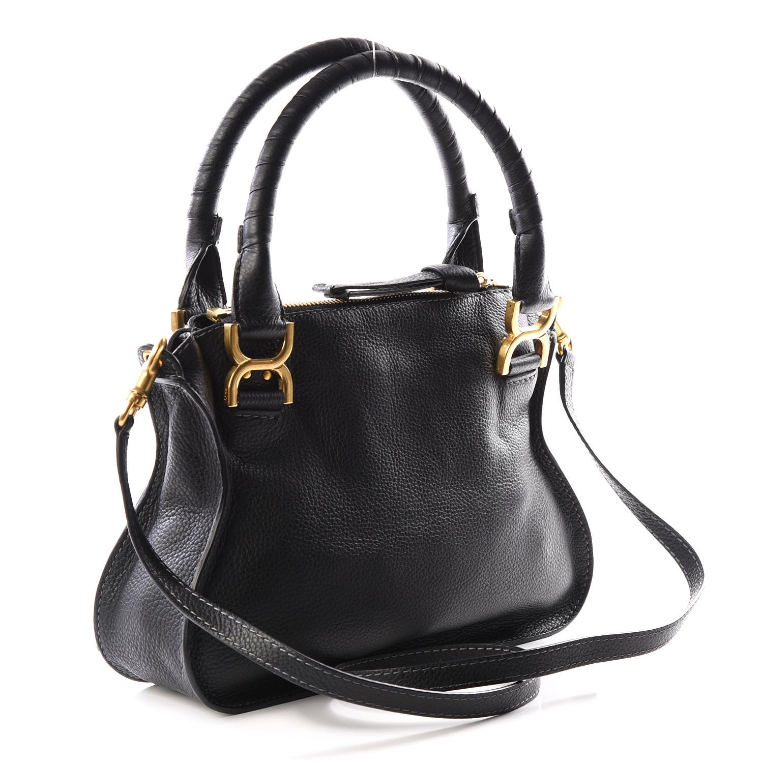 Chloe Calfskin Small Marcie Satchel Black 2 of 11