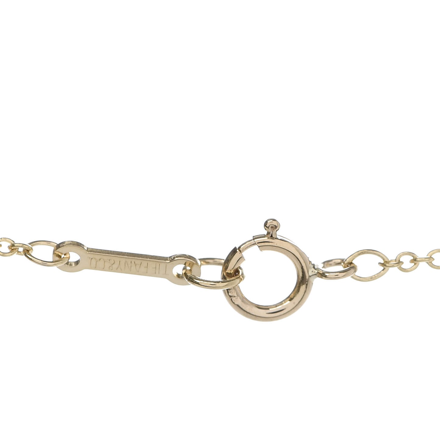 18K Yellow Gold Elsa Peretti Interlocking Ovals Pendant Necklace