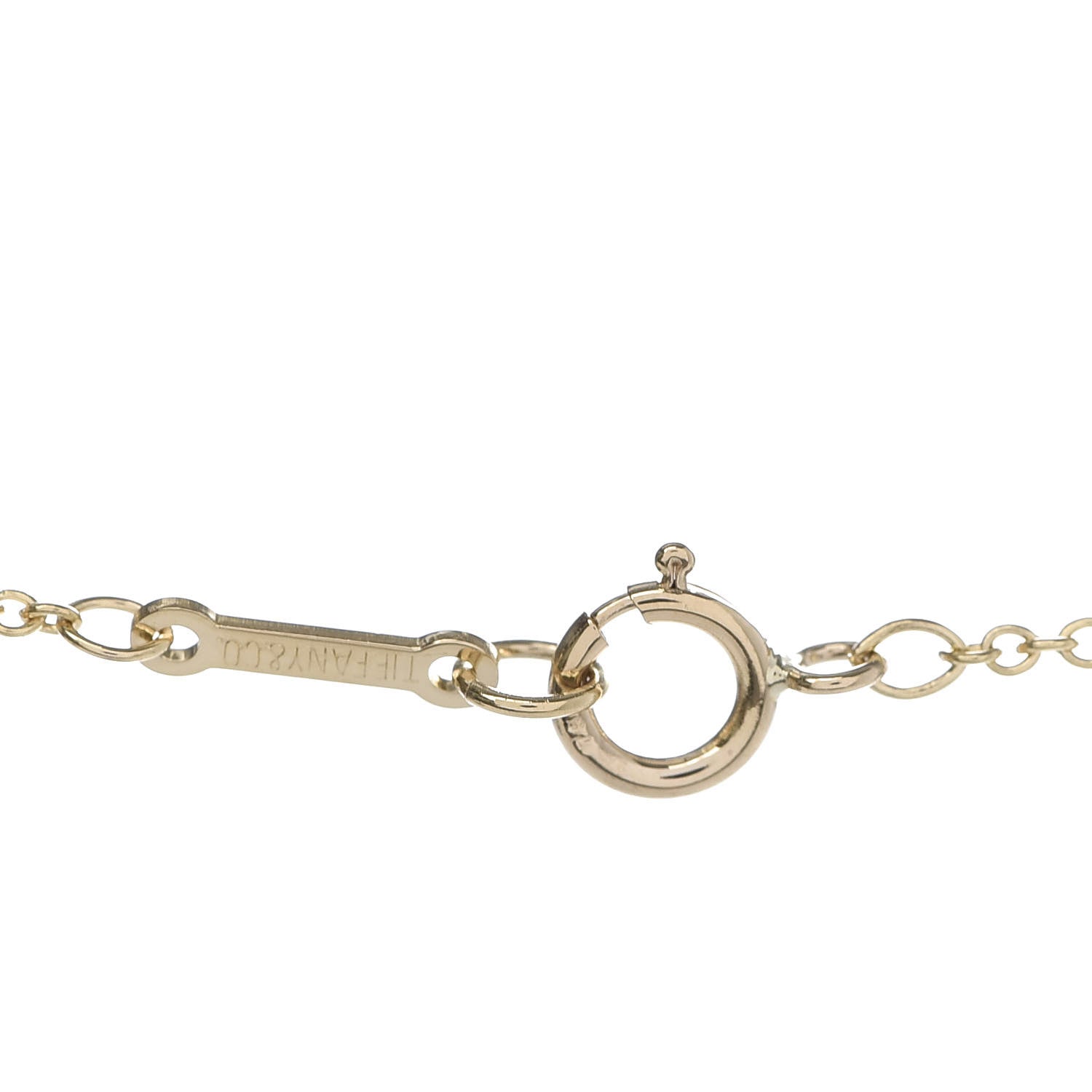 Tiffany 18K Yellow Gold Elsa Peretti Interlocking Ovals Pendant Necklace 6 of 7