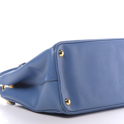 Prada Saffiano Small Galleria Double Zip Tote Cobalto 6 of 16