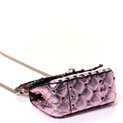 Valentino Garavani Metallic Nappa Micro Rockstud Spike Shoulder Bag Giacinto 3 of 4
