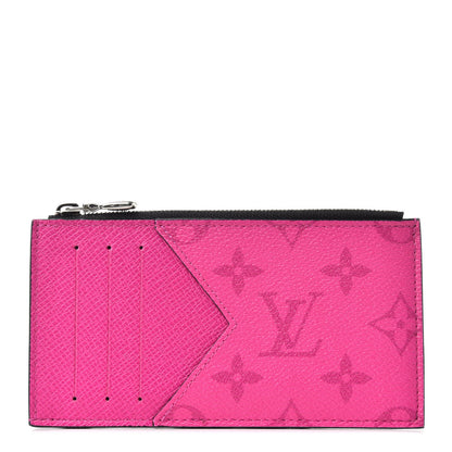 Louis Vuitton Taigarama Coin Card Holder Fuchsia 1 of 6