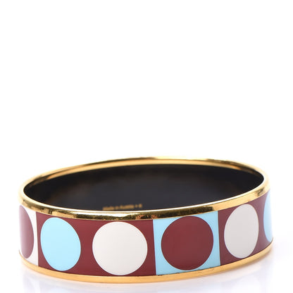 Hermes Enamel Printed Deco Dot Wide Bracelet 62 3 of 5