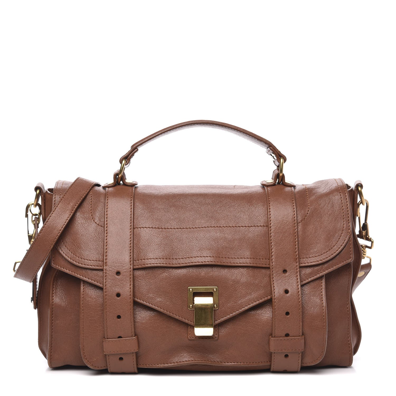 Proenza Schouler Lambskin Medium PS1 Satchel Saddle 1 of 14