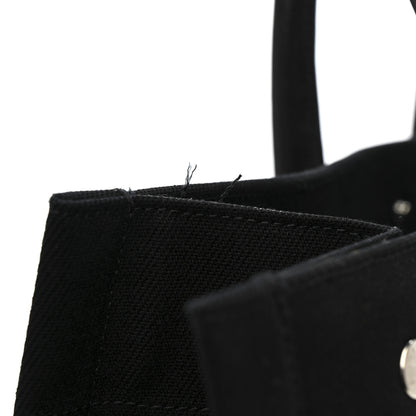 Saint Laurent Linen Calfskin Rive Gauche Tote Black 12 of 12