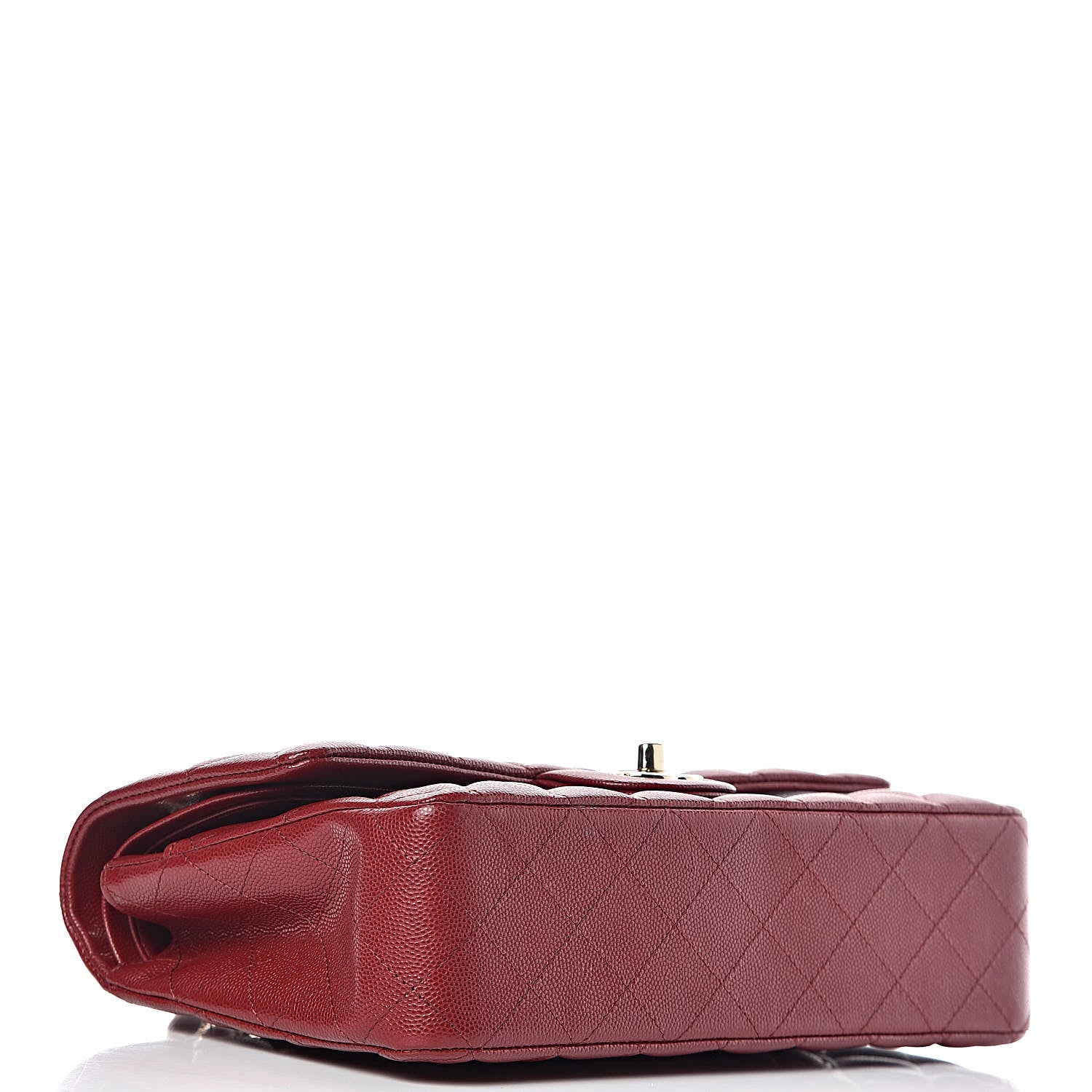 Chanel Iridescent Caviar Quilted Medium Double Flap Burgundy 4 of 12