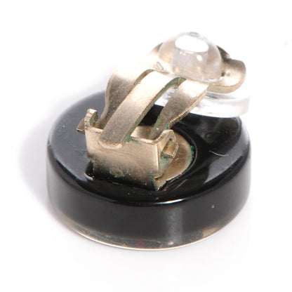 Chanel Resin CC Iconic Symbols Clip On Earrings Black 5 of 5