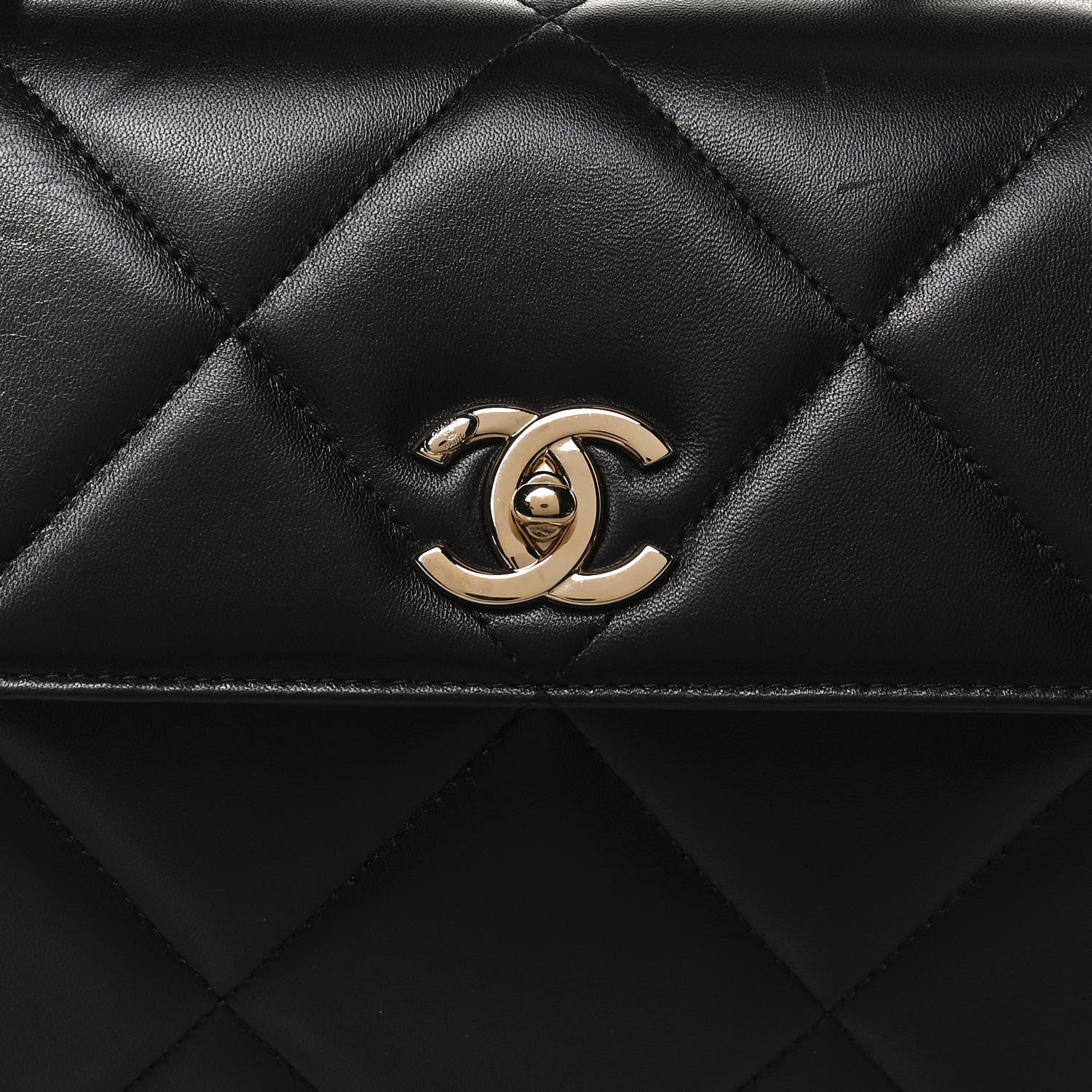 Chanel Lambskin Quilted Medium Trendy CC Flap Dual Handle Bag Black 8 of 10