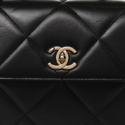 Chanel Lambskin Quilted Medium Trendy CC Flap Dual Handle Bag Black 8 of 10