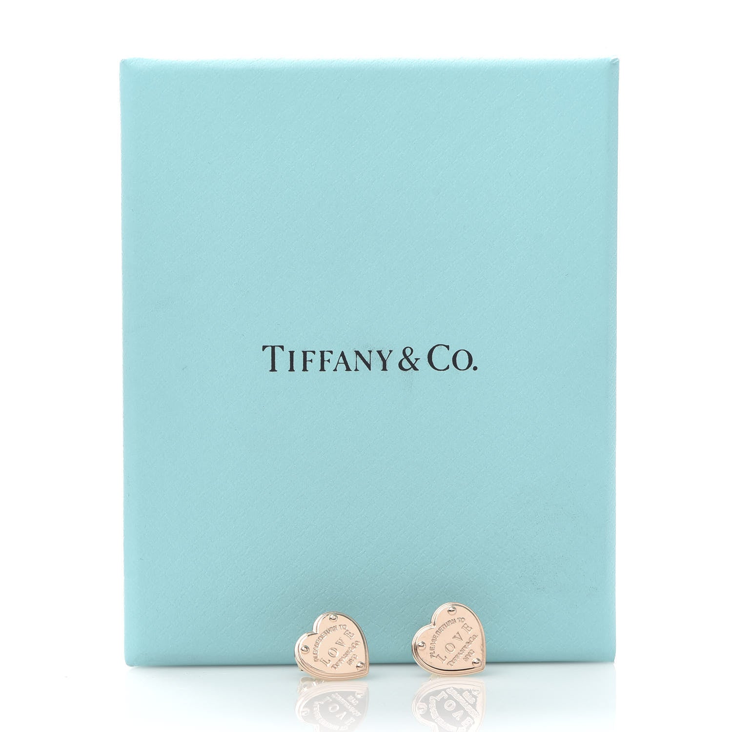Tiffany 18K Rose Gold Return To Love Heart Earrings 5 of 5