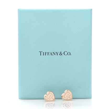 Tiffany 18K Rose Gold Return To Love Heart Earrings 5 of 5
