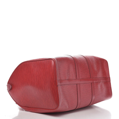 Louis Vuitton Epi Keepall 45 Castillan Red 3 of 11