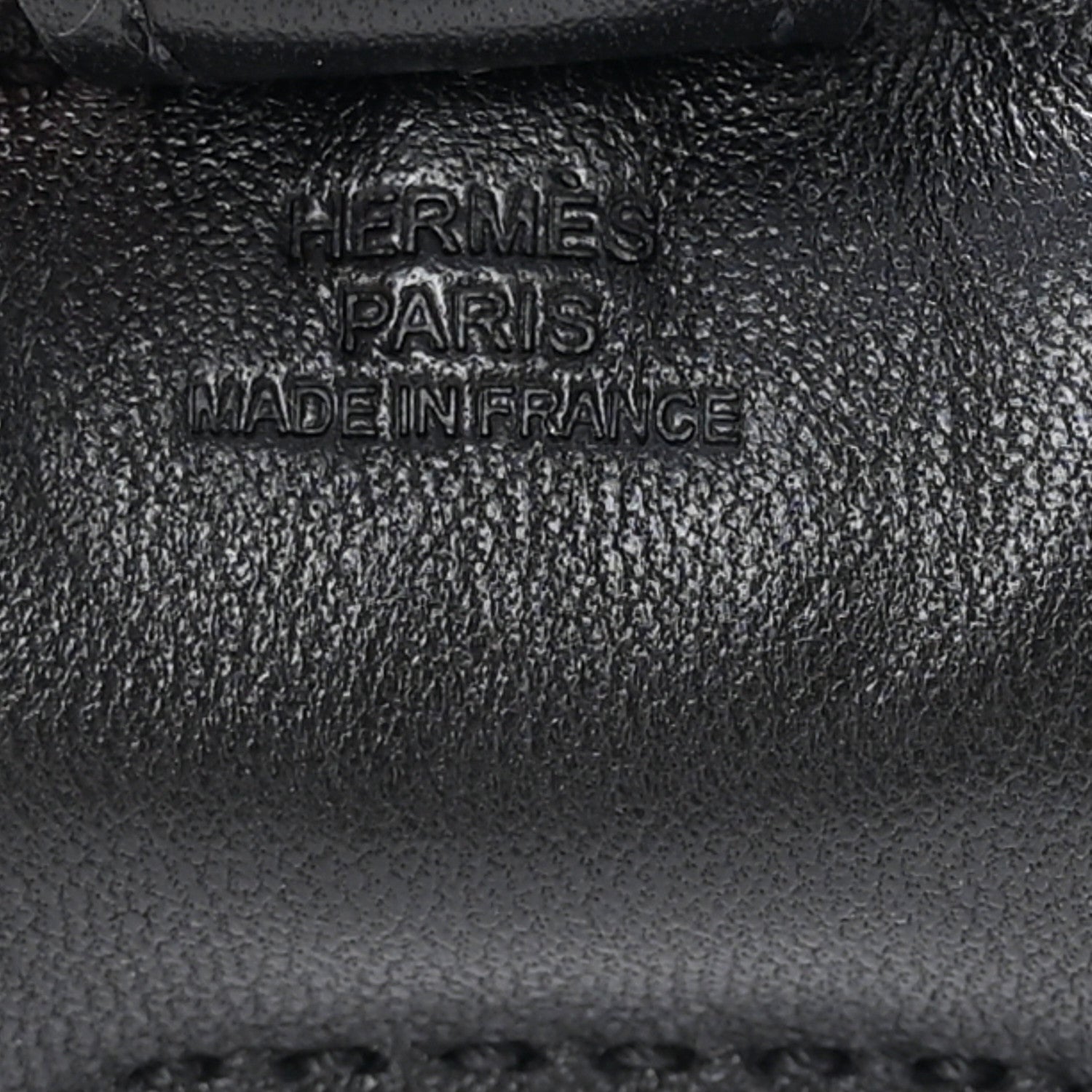 Hermes Milo Lambskin Grigri Rodeo Horse Bag Charm PM So Black 3 of 5