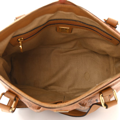 MCM Visetos Medium Essentials Shopper Tote Cognac 5 of 20