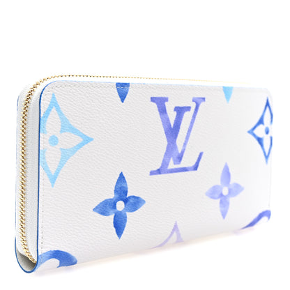 Louis Vuitton Monogram Giant By The Pool Zippy Wallet Resort Blue 3 of 7