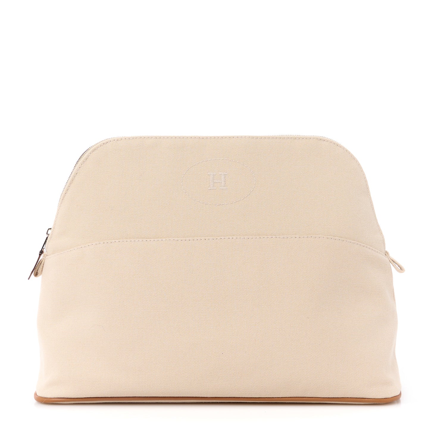 Cotton Canvas Mini Bolide Travel Cosmetic Pouch Natural