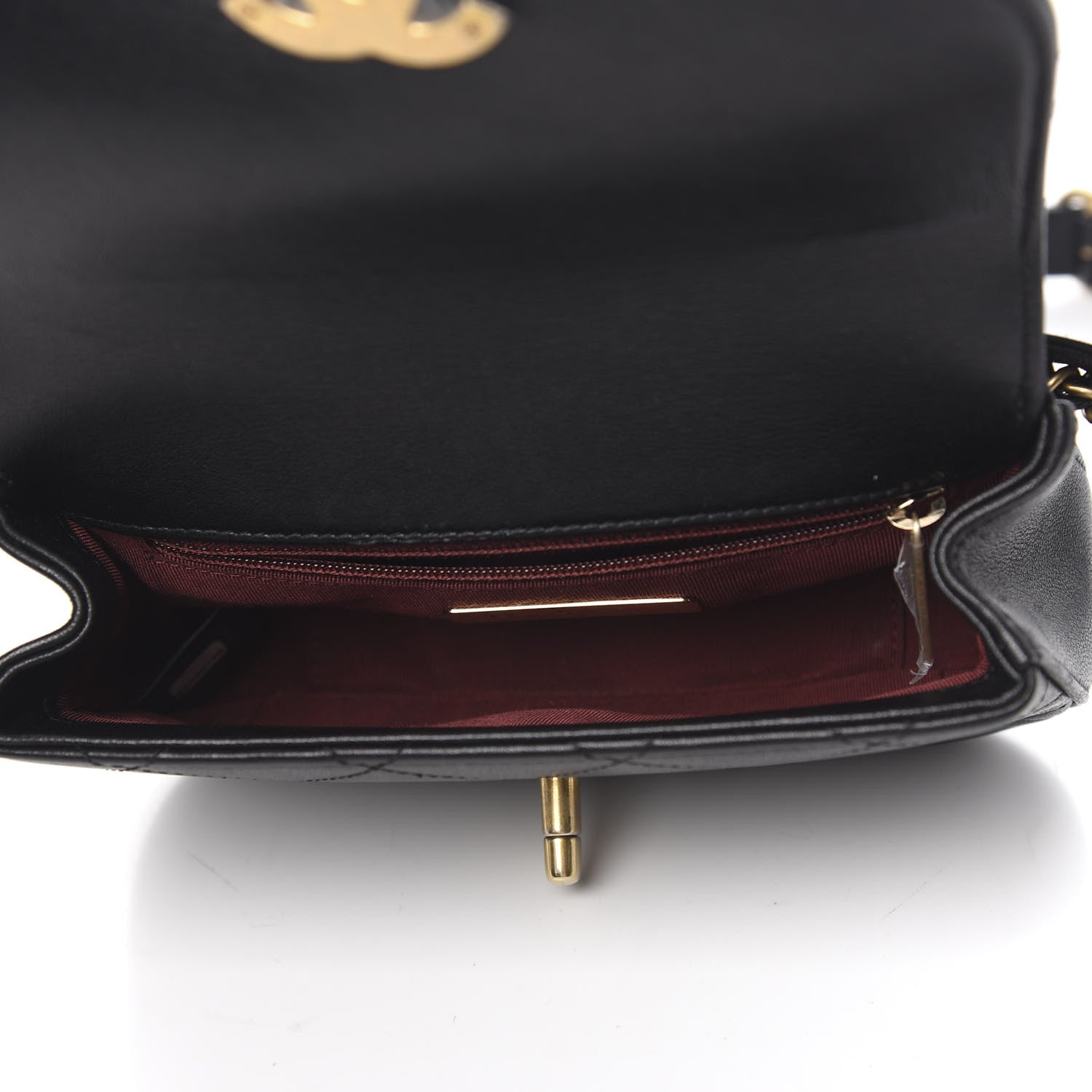 Chanel Lambskin Quilted Chain Infinity Waist Belt Bag Black 4 of 10