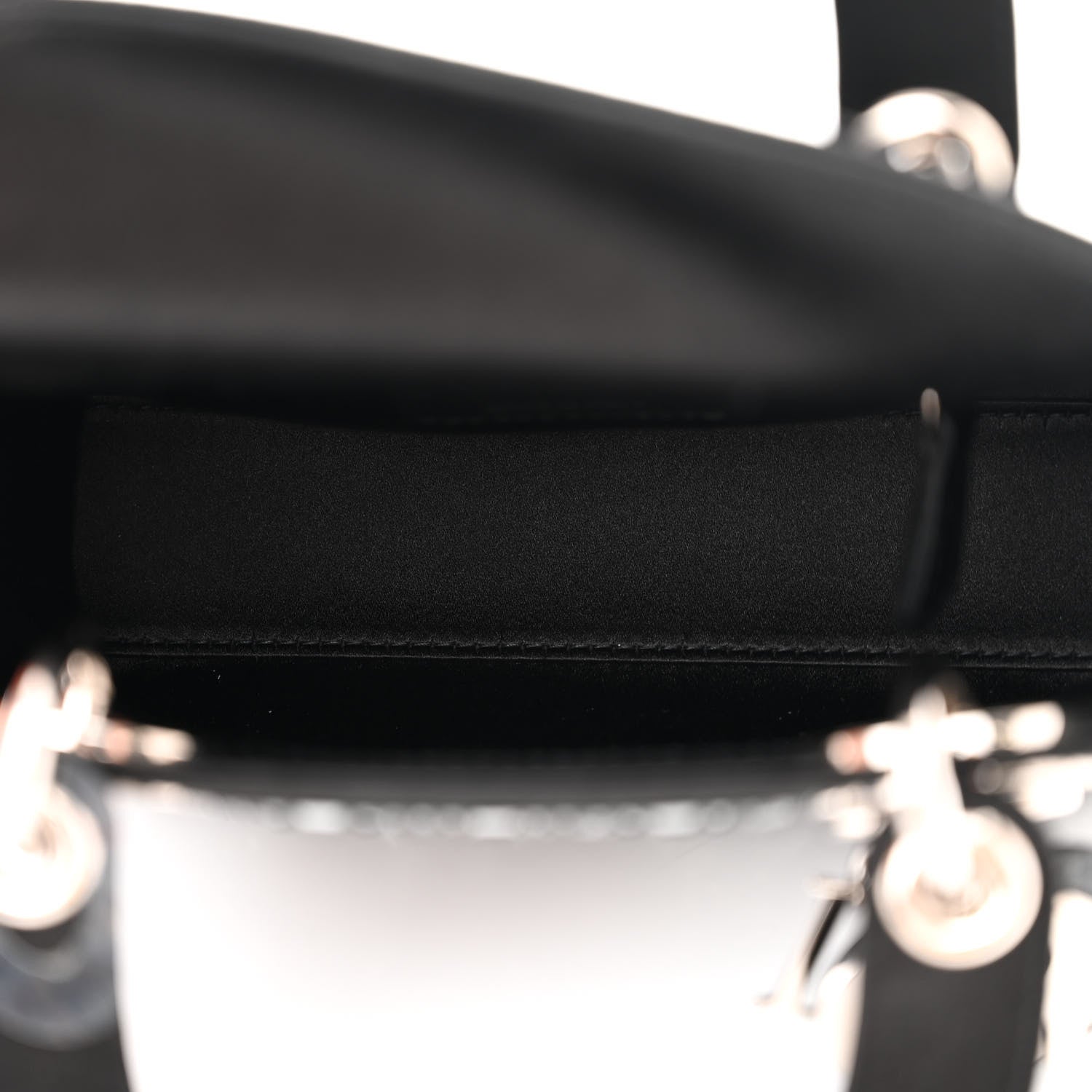 Christian Dior Satin Crystal Cannage Mini Lady Dior Black 5 of 10