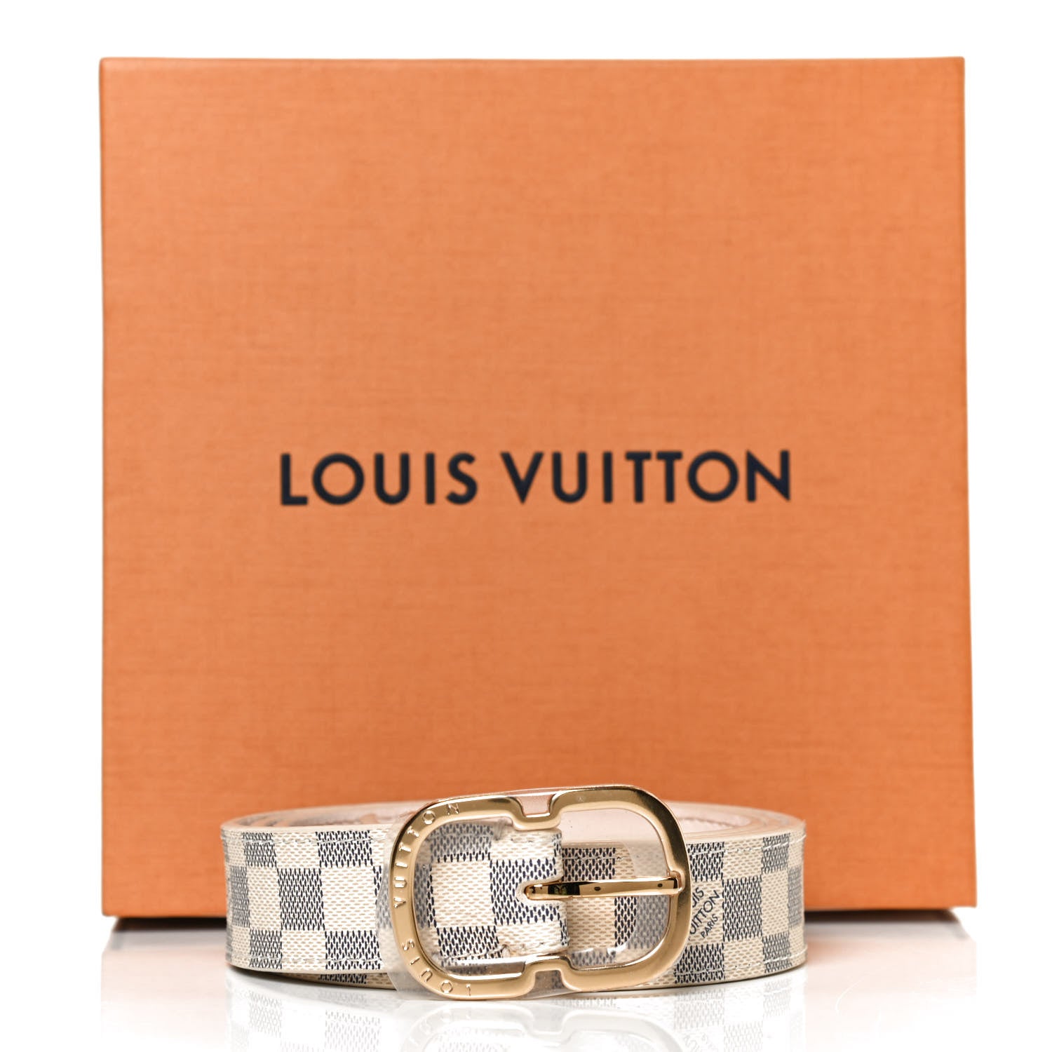 Louis Vuitton Damier Azur 25mm Mini Belt 85 34 6 of 6