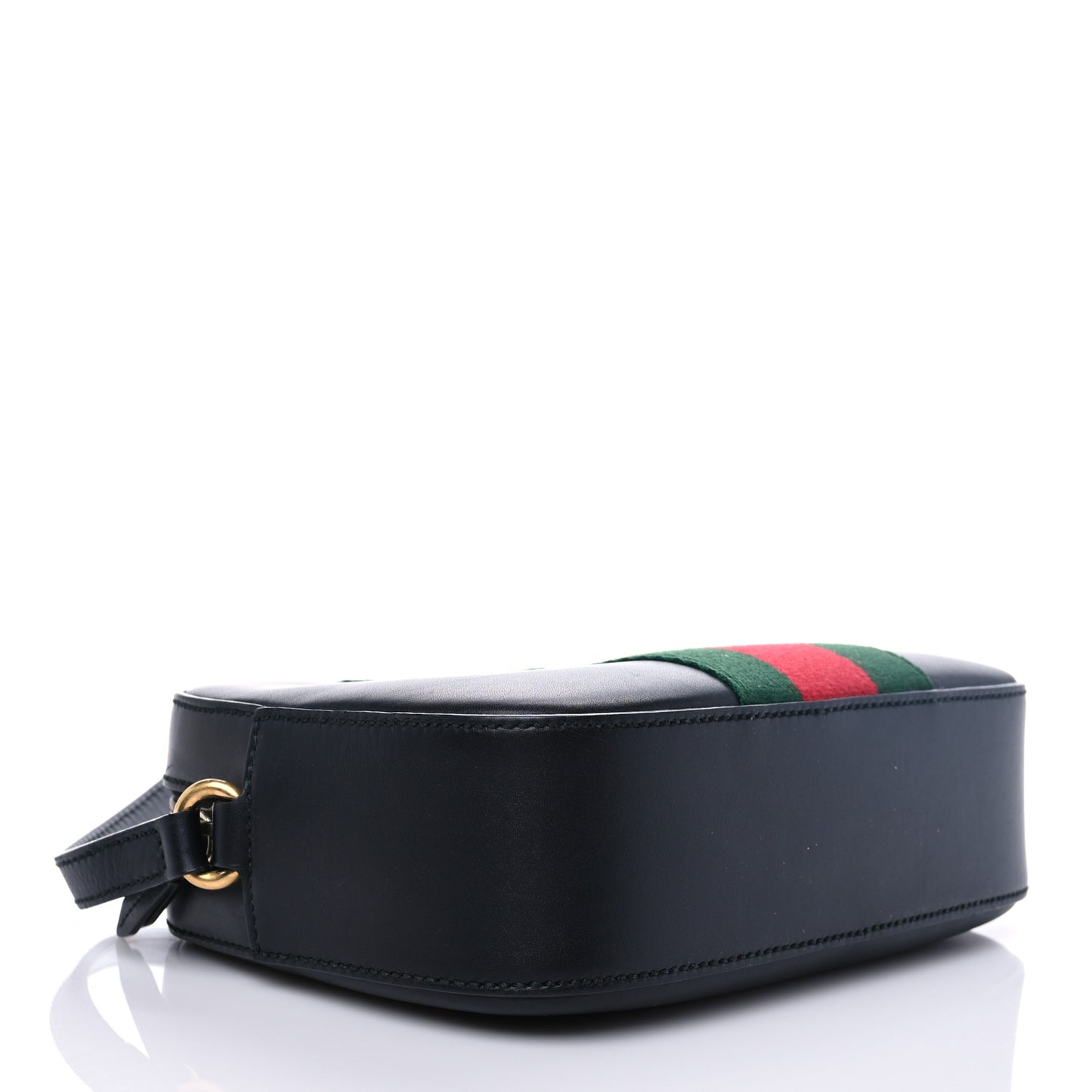 Calfskin Web Small Webby Bee Shoulder Bag Black