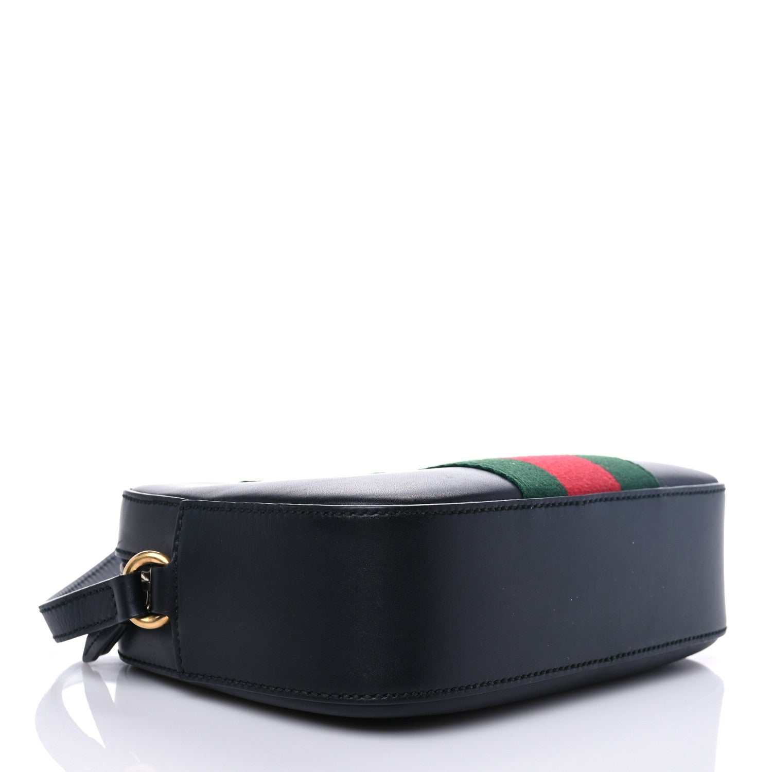 Gucci Calfskin Web Small Webby Bee Shoulder Bag Black 4 of 8
