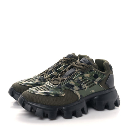 Prada Rubber Knit Fabric Camouflage Mens Cloudbust Thunder Sneakers 7 Militare 3 of 8