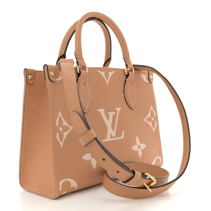 Louis Vuitton Empreinte Monogram Giant Onthego PM Arizona Creme 3 of 9