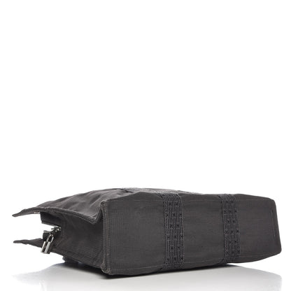Hermes Toile Fourre Tout MM Grey Black 4 of 7
