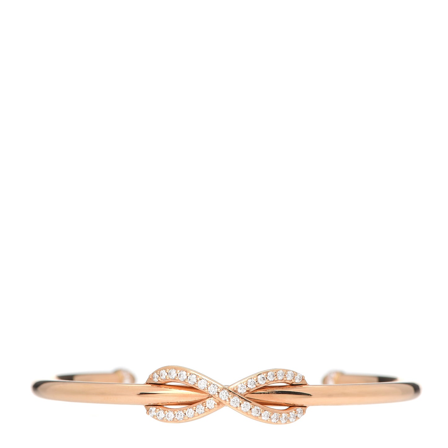 18K Rose Gold Diamond Infinity Cuff Bracelet