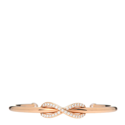 Tiffany 18K Rose Gold Diamond Infinity Cuff Bracelet 1 of 5
