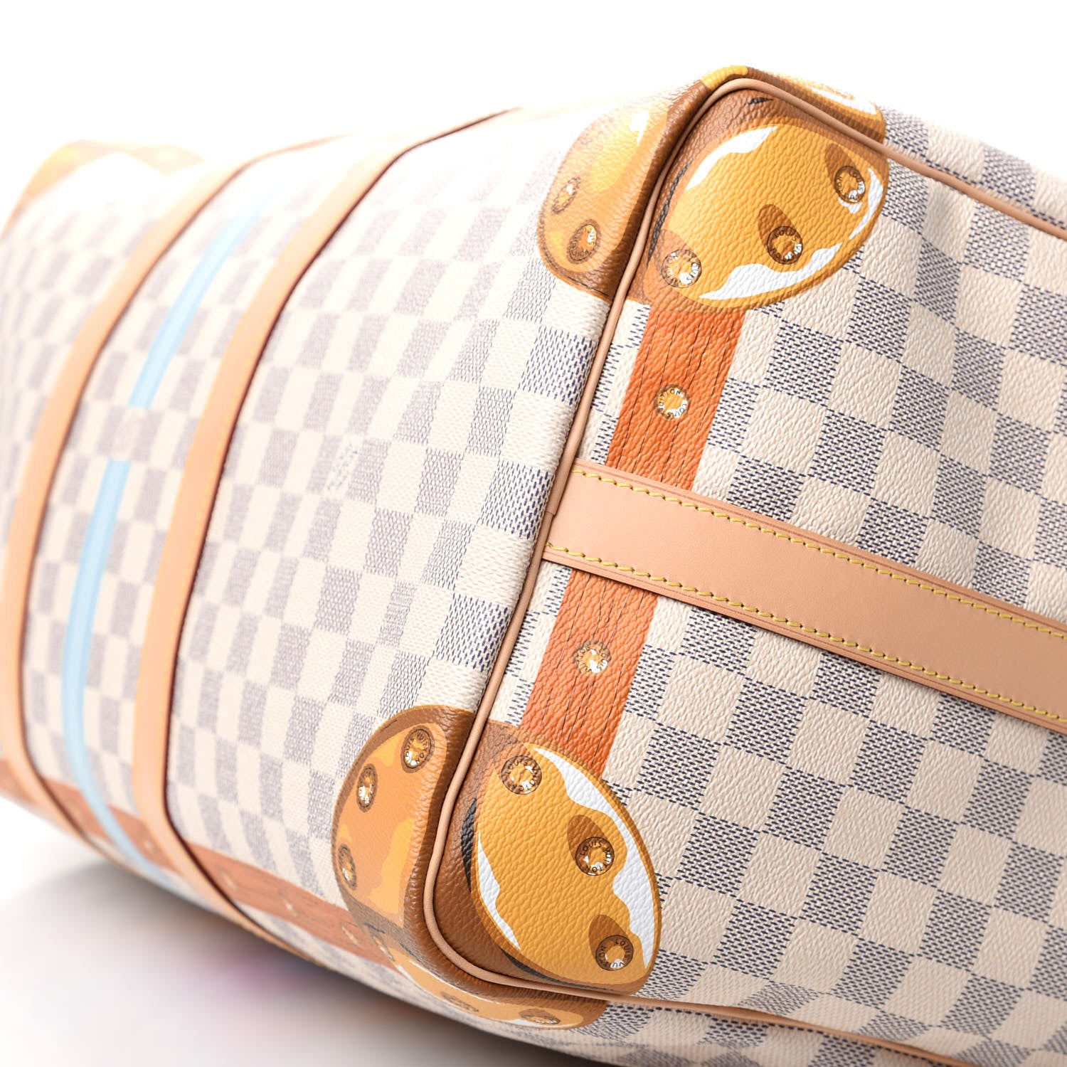 Louis Vuitton Damier Azur Summer Trunks Saint Tropez Keepall Bandouliere 50 6 of 7