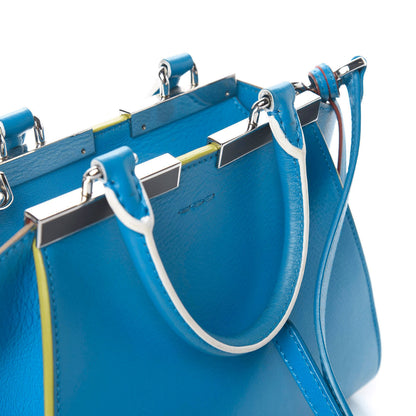 Fendi Vitello Dolce Mini 3jours Tote Blue Royal 9 of 15
