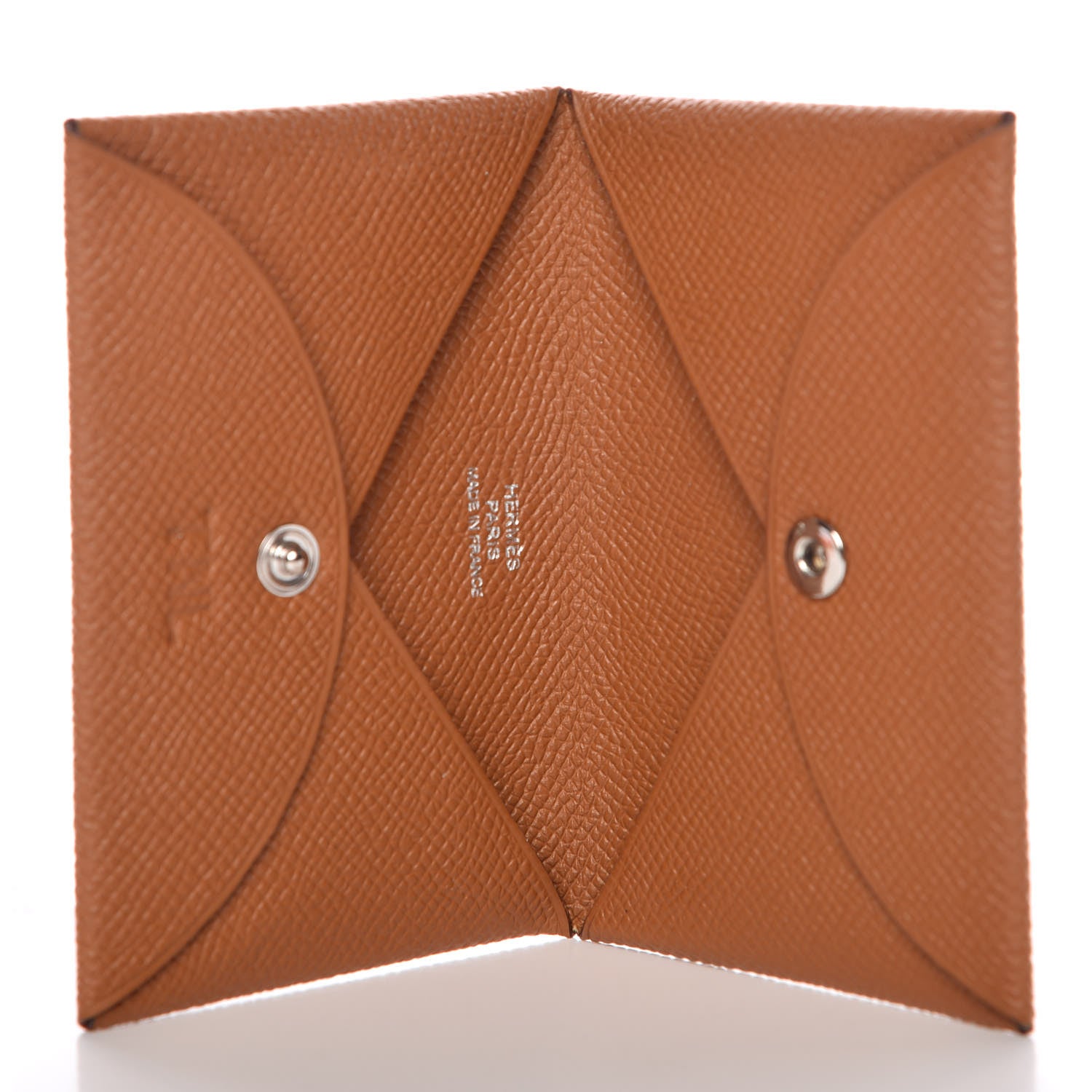 Hermes Epsom Calvi Card Case Gold 5 of 9