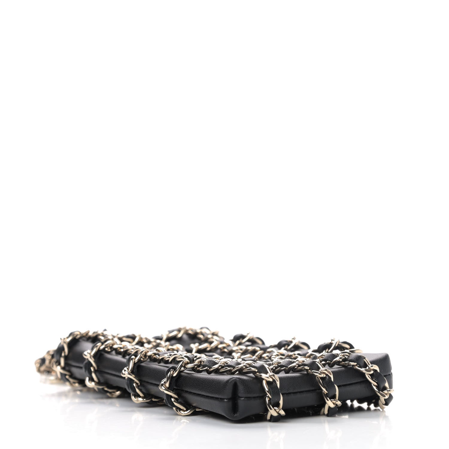 Chanel Lambskin Tech Me Out Clutch With Chain Black 3 of 4