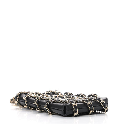 Chanel Lambskin Tech Me Out Clutch With Chain Black 3 of 4