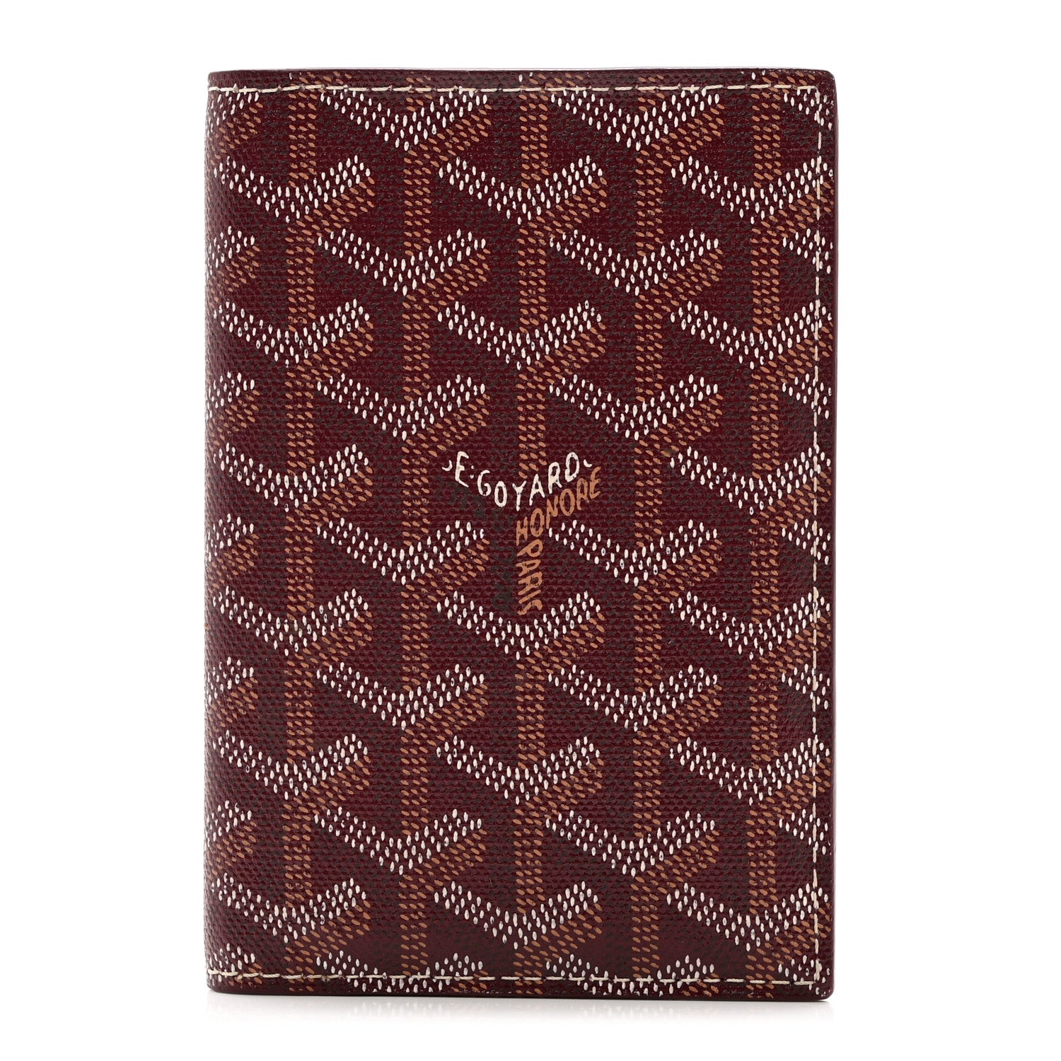 Goyard Goyardine Passport Wallet Burgundy 1 of 6