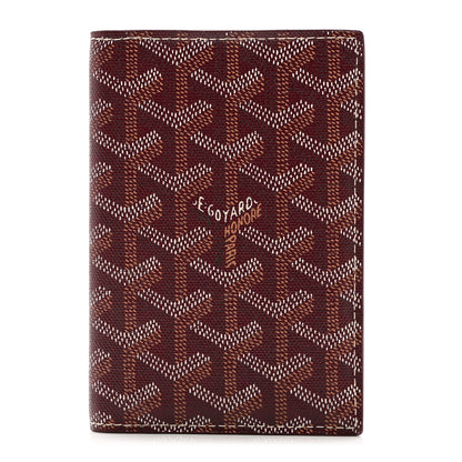 Goyard Goyardine Passport Wallet Burgundy 1 of 6
