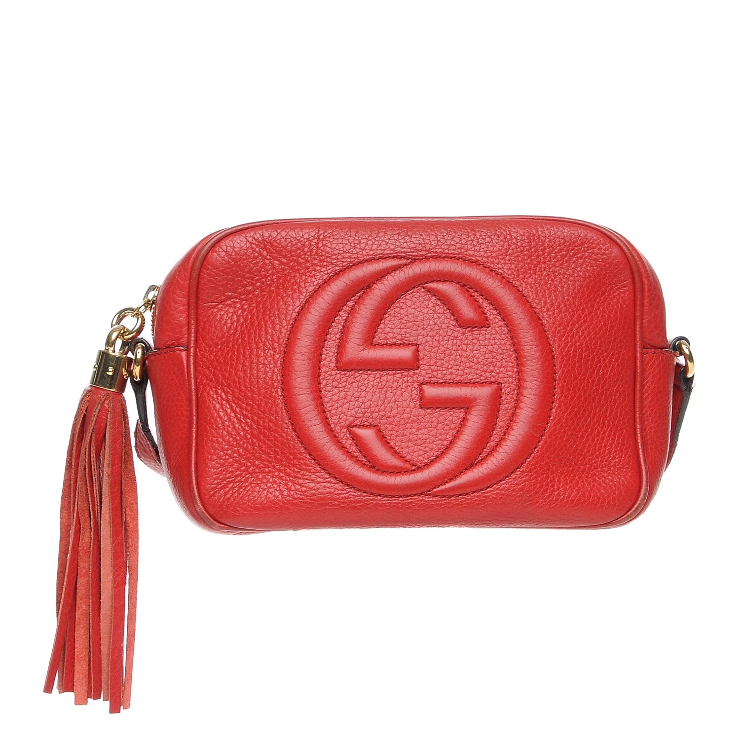 Gucci Pebbled Calfskin Small Soho Disco Bag Tabasco Red 1 of 15