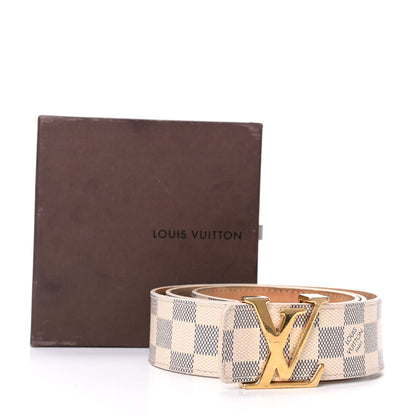 Louis Vuitton Damier Azur 40mm LV Initiales Belt 85 34 5 of 5