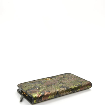 Prada Sequin Camouflage Continental Wallet Mimetico 4 of 6