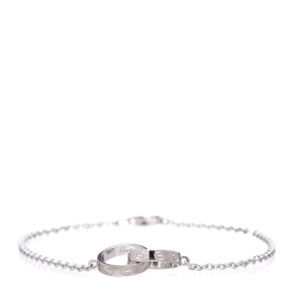 Cartier 18K White Gold Interlocking LOVE Bracelet 1 of 8