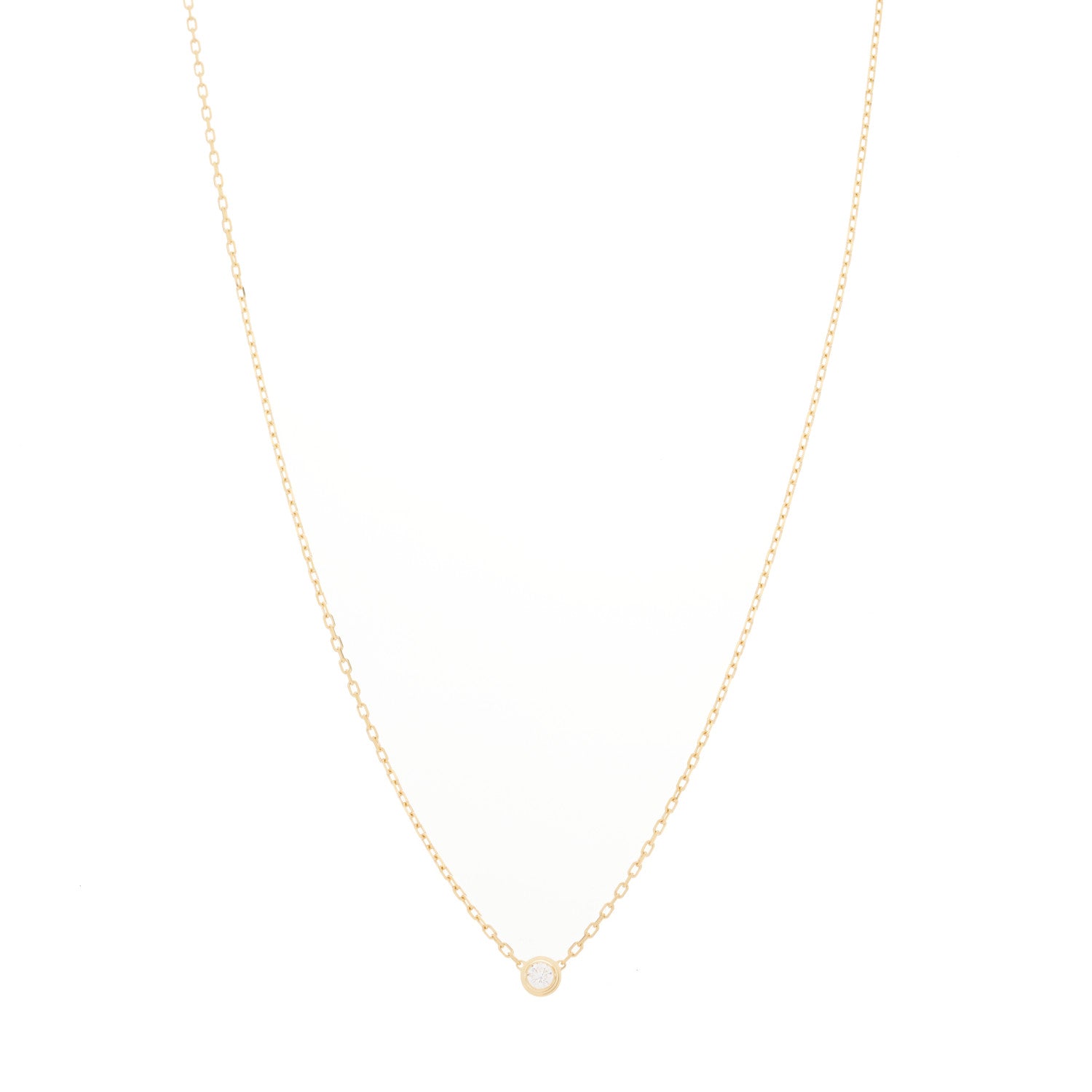 Cartier 18K Yellow Gold Diamond SM D'Amour Pendant Necklace 1 of 4