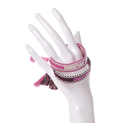 Christian Dior Woven Cotton J'Adior Friendship Bracelet Set Beige Multicolor 2 of 6