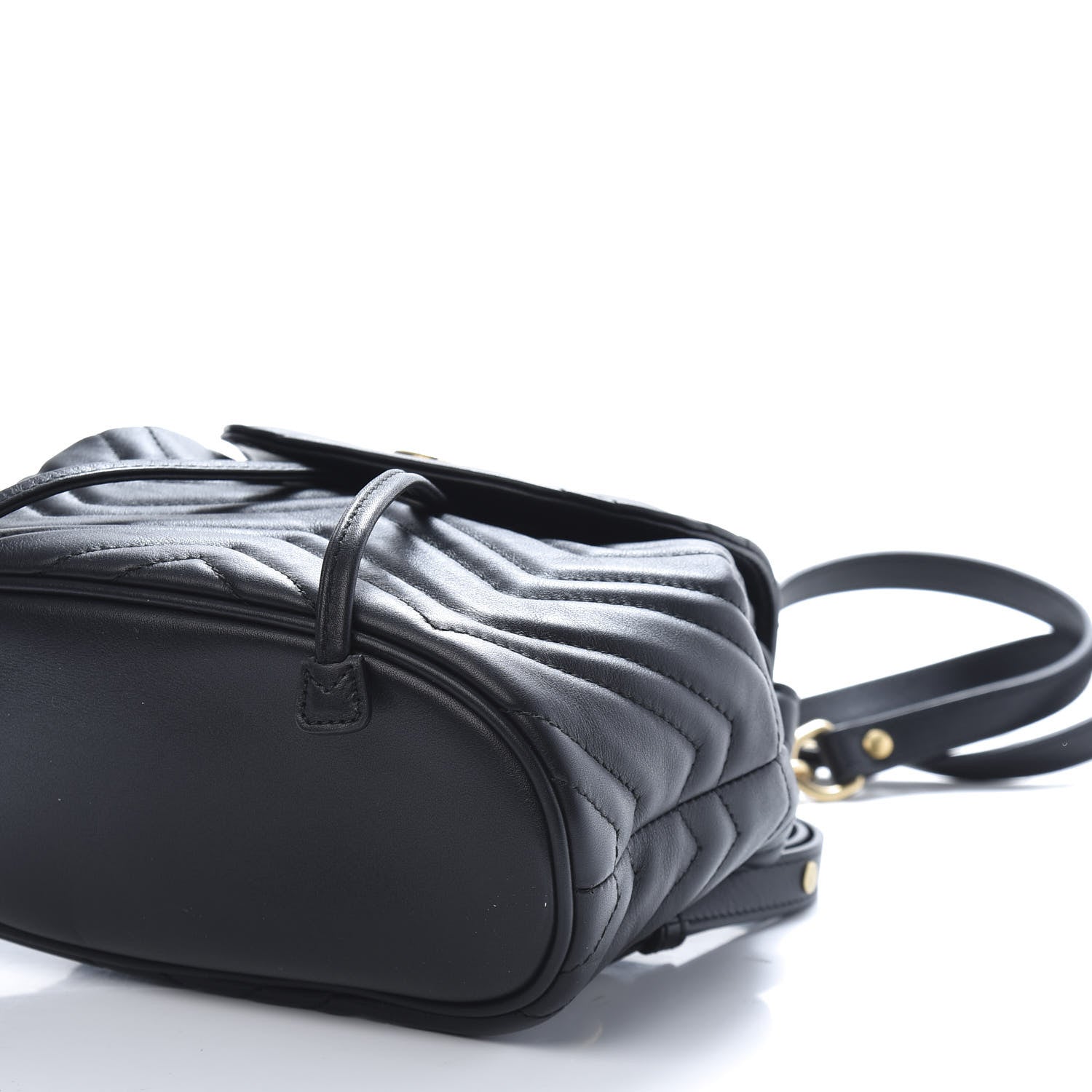 Gucci Calfskin Matelasse GG Marmont Flap Backpack Black 6 of 10