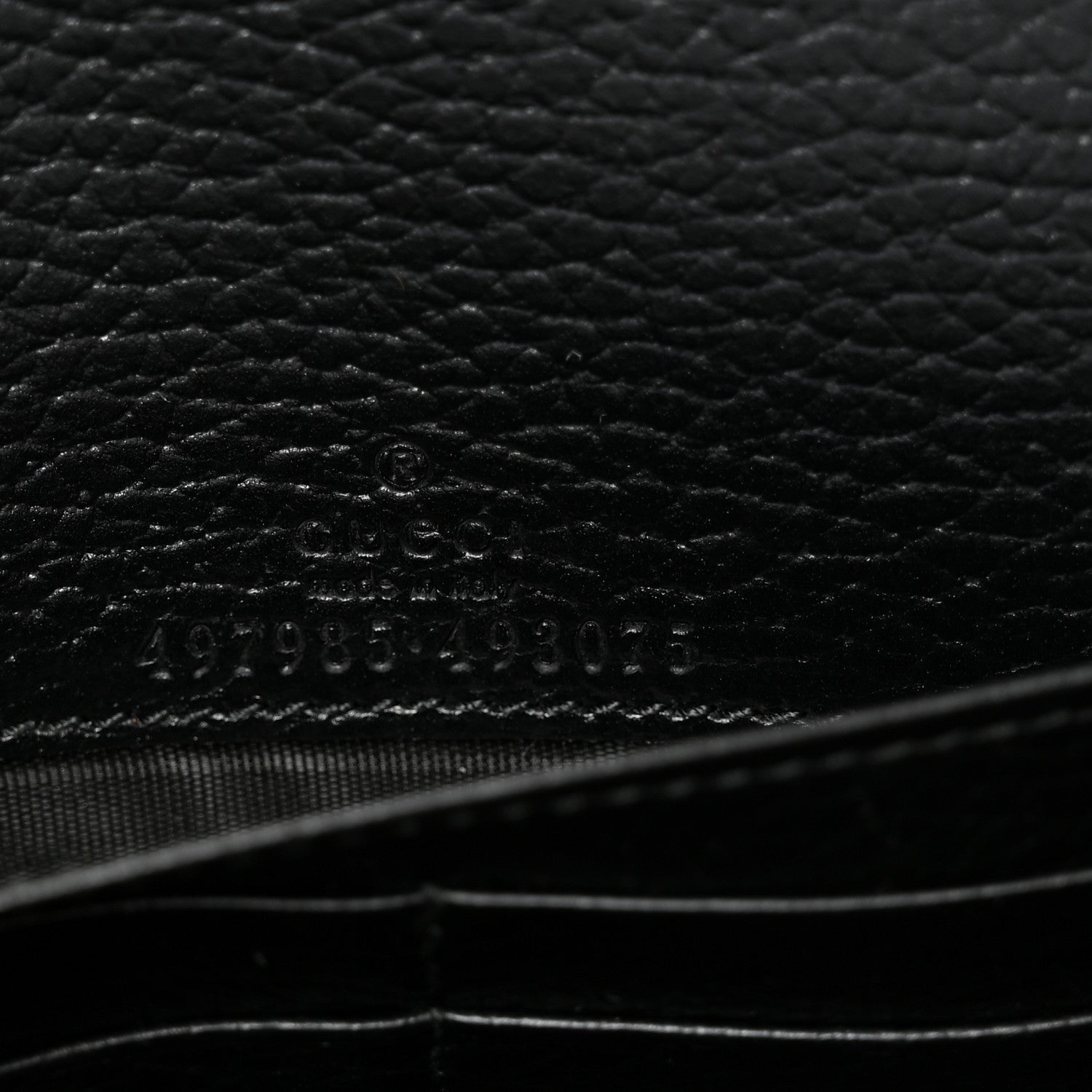 Gucci Calfskin Mini GG Marmont Chain Wallet Black 6 of 9