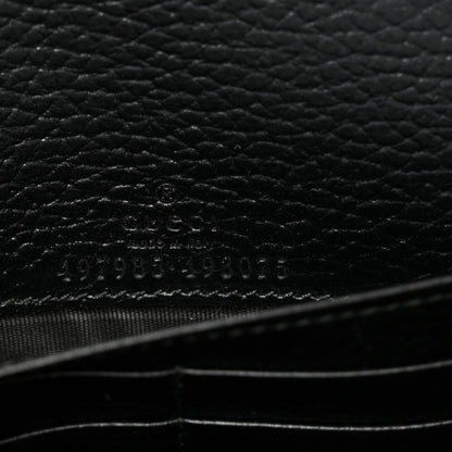 Gucci Calfskin Mini GG Marmont Chain Wallet Black 6 of 9