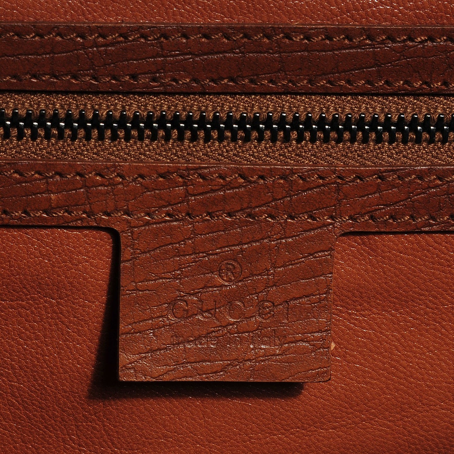 Leather Bamboo Bullet Satchel Brown