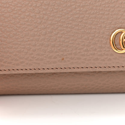 Gucci Dollar Calfskin Petite GG Marmont Wallet Chain Bag Porcelain Rose 12 of 14