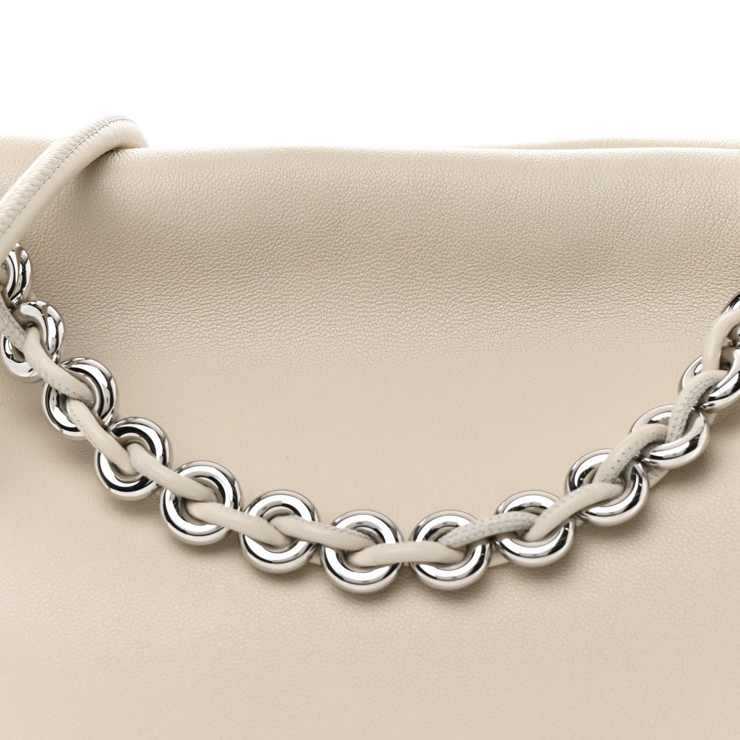 Loewe Mellow Nappa Medium Donut Chain Flamenco Knot Clutch Sea Salt 8 of 11